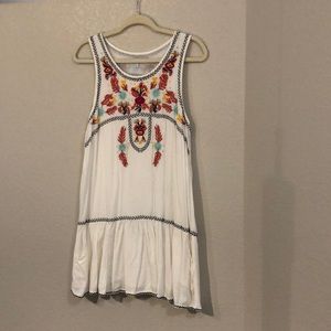 Embroidered swing sundress